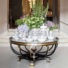 European Sculptural Luxury Glass Flower Tables for Hotel
