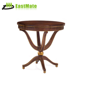 Rubber Wood Piano Lacquer Round Coffee Table 
