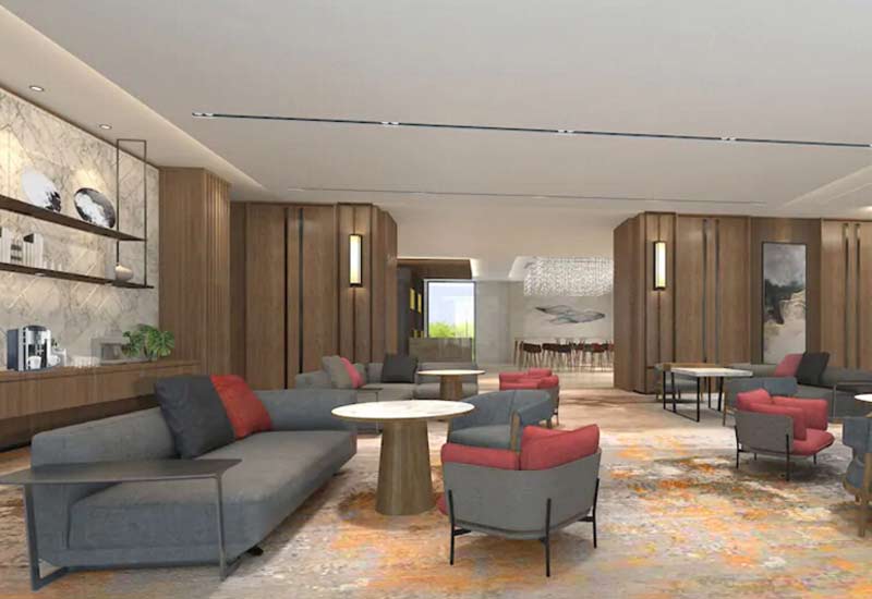 Custom-designed hotel decoration interior/exterior area wood panel 