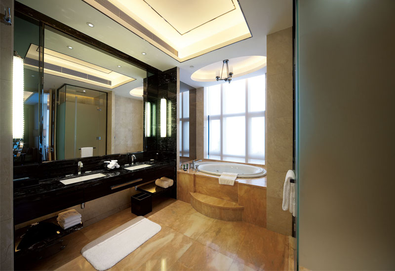 Hotel use wood frame fixed on wall dressing mirror