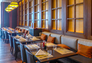 High Class Hotel Public Area Wooden Wall Panels 