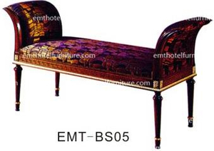Luxury Bedroom Ottoman Vintage Leather Furniture Hotel Room Bed End Stool