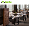 Luxury Five-Star Hotel Lobby Restaurant Commercial Furniture Foshan Metal Restaurant Tables And Chairs