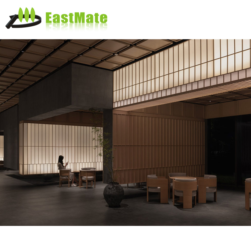 WPC Wood And Plastic Composite Square Timber Tube For Interior Decorative Hollow Wooden Batten 