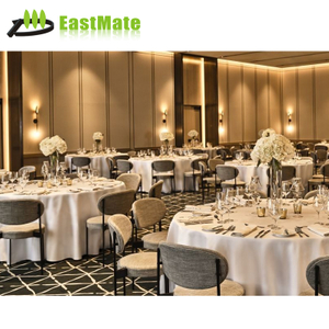 Luxury Five-Star Hotel Lobby Restaurant Commercial Furniture Foshan Metal Restaurant Tables And Chairs